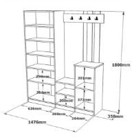 Antreu Trendy DD8-AA Pine Atlantic/Anthracit 179.7x147.2x37.5cm GTR001399 imaginea #5 — magazin online Desire.md
