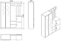 Antreu Trendy DD8-AW Pine Atlantic/White 179.7x147.2x37.5cm GTR001398 imaginea #4 — magazin online Desire.md