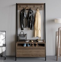 Antreu Trendy Devin Walnut/Black 94x180x35cm GTR005924 imaginea #1 — magazin online Desire.md