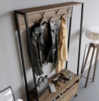 Antreu Trendy Devin Walnut/Black 94x180x35cm GTR005924 imaginea #3 — magazin online Desire.md
