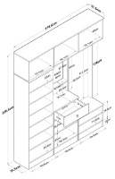 Antreu Trendy EA104 2569 White 226.4x179.6x37.5cm GTR001432 imaginea #4 — magazin online Desire.md