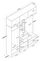 Antreu Trendy EA108 2570 White 226.4x179.6x37.5cm GTR001430 imaginea #4 — magazin online Desire.md