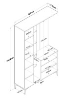 Прихожая Trendy EA109 2695 Walnut/White 198.6x120x37.5cm GTR001423 фото №4 — интернет-магазин Desire.md