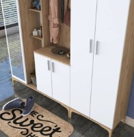 Antreu Trendy EA131 2801 Walnut/White/Gold 198.6x180x37.5cm GTR001429 imaginea #2 — magazin online Desire.md