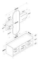 Antreu Trendy EE101 1983 White/Walnut 120x45x40cm GTR001439 imaginea #4 — magazin online Desire.md