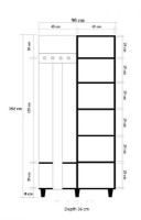 Прихожая Trendy Garmanto 90-729 Oak Sonoma 90x192x36cm GTR005933 фото №4 — интернет-магазин Desire.md