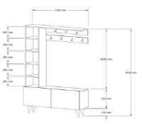 Antreu Trendy Hale Walnut 120x162x32cm GTR005921 imaginea #3 — magazin online Desire.md