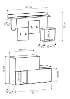 Antreu Trendy Holdon White 120x87.5x36.5cm GTR001342 imaginea #4 — magazin online Desire.md