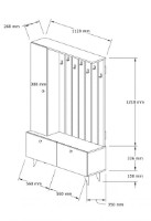 Antreu Trendy Lala White 112x170x35cm GTR005930 imaginea #3 — magazin online Desire.md