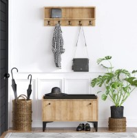 Antreu Trendy Lena Oak/Black 80x49x35cm GTR005976