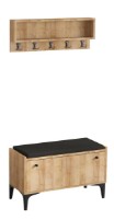 Antreu Trendy Lena Oak/Black 80x49x35cm GTR005976 imaginea #3 — magazin online Desire.md