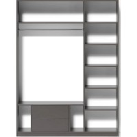 Шкаф Fabrik Home Mezzo 150x50x200 Cobalt Grey фото №3 — интернет-магазин Desire.md