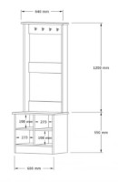 Прихожая Trendy Mare Sapphire/White 64x175x43cm GTR005939 фото №3 — интернет-магазин Desire.md