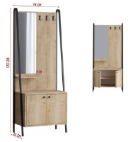 Antreu Trendy Lumi Dec0145 Walnut/Black 74x170x35cm GTR005928 imaginea #4 — magazin online Desire.md