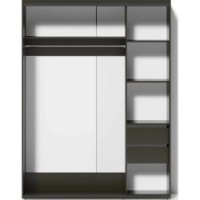 Шкаф-купе Fabrik Home Oslo one mirror 1600 Basalt фото №3 — интернет-магазин Desire.md