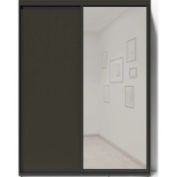 Шкаф-купе Fabrik Home Oslo one mirror 1600 Basalt фото №4 — интернет-магазин Desire.md
