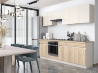 Кухонный гарнитур Gerbor Julia 2.6 Cashmere/Oak Sonoma фото №2 — интернет-магазин Desire.md