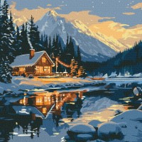 Картина по номерам Brushme Comfort Of A Snowy House (SBS026)
