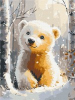 Tablou pe numere Brushme Cute Polar Bear (RBS1021)