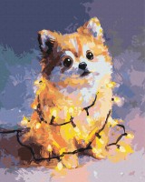 Tablou pe numere Brushme New Year's Woof-Woof (BS54504)