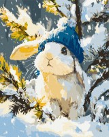 Tablou pe numere Brushme White Snowball With A Tail (BS54494)