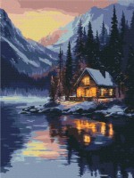 Tablou pe numere Brushme Winter Sunset (RBS1023)