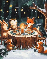 Tablou pe numere Brushme Winter Tea Party (BS54211)