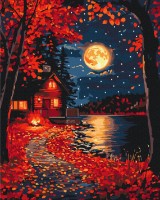 Tablou pe numere Brushme Край красных листьев 40x50cm (BS54361)