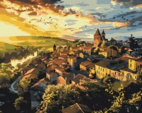 Tablou pe numere Brushme Птицы над шпилями 40x50cm (BS53966)