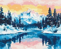 Tablou pe numere Brushme Серебряные вершины 40x50cm (BS54195)