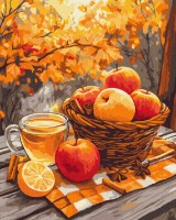 Tablou pe numere Brushme Яблоки с корицей 40х50cm (BS54181)