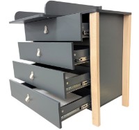 Детский комод Eucalyptus Karol Plus Graphite/Natural (DSK-KP04) фото №5 — интернет-магазин Desire.md