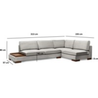 Canapea de colț Trendy Lalea Light Grey R 313x193x80cm GTR003555 imaginea #4 — magazin online Desire.md