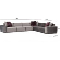 Canapea de colț Trendy Lego 2 L1-O1-O1-C-O1-1R Grey 388x300x76cm GTR003684 imaginea #6 — magazin online Desire.md