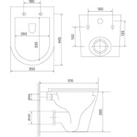 Vas WC Ray 125 Set imaginea #3 — magazin online Desire.md