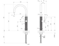 Baterie bucătărie Gessi 316 Kitchen Cesello 60020-707 imaginea #2 — magazin online Desire.md