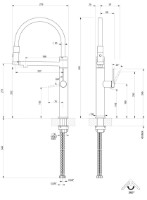 Baterie bucătărie Gessi 316 Kitchen Flessa 60210-299 imaginea #2 — magazin online Desire.md