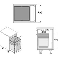 Coș de gunoi Hailo Triple XL 450 55 (3631481) imaginea #2 — magazin online Desire.md