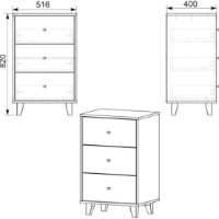 Комод Компанит 33 520 Дуб Сонома фото №2 — интернет-магазин Desire.md