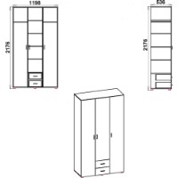 Dulap Компанит 6 1198 Ателье Светлый imaginea #2 — magazin online Desire.md