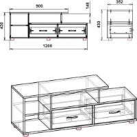 Comodă TV Компанит Винница Ателье Светлый imaginea #2 — magazin online Desire.md