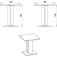 Masă pentru bucătărie Компанит КС-7 Ателье Светлый imaginea #2 — magazin online Desire.md