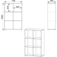 Etajeră Компанит КШ-21 Ателье Светлый imaginea #2 — magazin online Desire.md