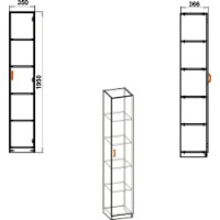 Шкаф Компанит КШ-8 Ателье Светлый фото №2 — интернет-магазин Desire.md