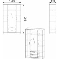 Шкаф Компанит Любовь Дуб Сонома фото №2 — интернет-магазин Desire.md