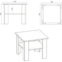 Журнальный столик Компанит Мадрид Ателье Светлый фото №2 — интернет-магазин Desire.md