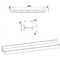 Навесная полка Компанит П-22 Дуб Сонома фото №2 — интернет-магазин Desire.md
