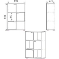 Etajeră Компанит П-34 Ателье Светлый imaginea #2 — magazin online Desire.md