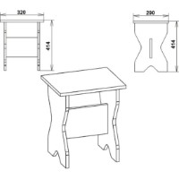 Taburet Компанит Т-4 Нимфея Альба imaginea #2 — magazin online Desire.md