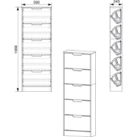 Rafturi pentru pantofi Компанит ТО-25 Ателье Светлый imaginea #2 — magazin online Desire.md